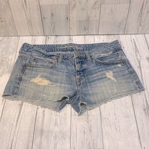 American Eagle AE distressed jean shorts